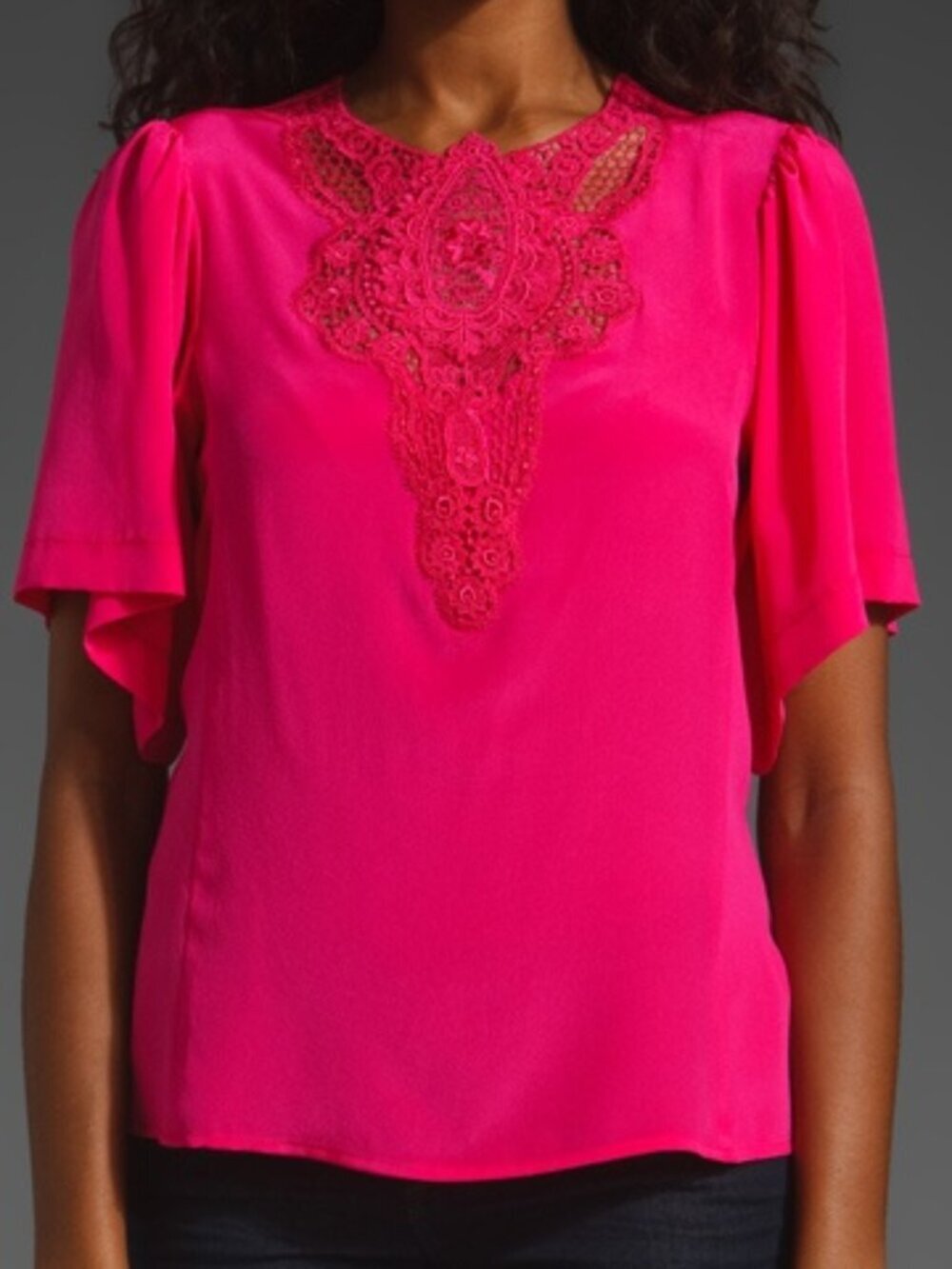 Nanette Lepore Jitterbug Top Silk Size 10 NWT